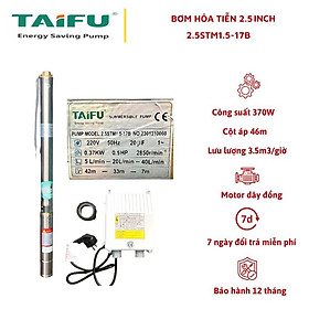 Mua Bơm hỏa tiễn 370W (0.5HP) (2.5  Ø60 thả ống 76) thân inox 304 có hộp tụ đi kèm TAIFU - Bảo hành 1 năm