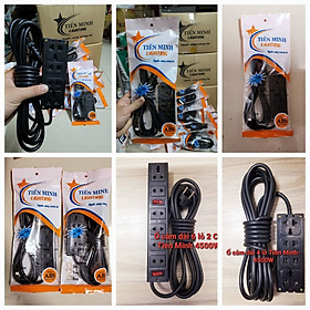 Ổ CẮM ĐIỆN CHỊU TẢI 4 LỖ KHÔNG CÔNG TẮC, CÔNG SUẤT CHỊU TẢI 4500W, DÂY DẪN DÀI 3M/5M, CHẤT LIỆU NHỰA ABS BỀN, CHỊU NHIỆT TỐT