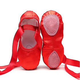 Phụ Nữ Múa Ba Lê Giày Khiêu Vũ Người Con Trưởng Thành Ba Lê Dép Đế Mềm Chuyên Nghiệp Lụa Với Nơ Giày Tập Khiêu Vũ Cho Múa Ba Lê Color: Pink Shoe Size: 6.5