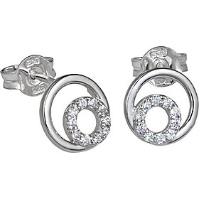 Bông tai bạc đính đá PNJSilver XM00K000138-BO