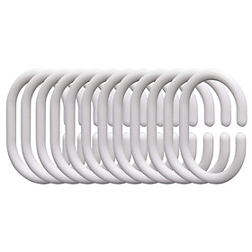 Shower Curtain Rings Clear Set of 12 Silicone Rubber