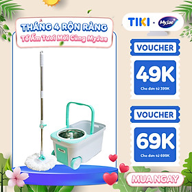 Mua  Tặng Bông Lau  Bộ Lau Nhà MyJae Đài Loan Sợi Microfiber Xoay Siêu Tốc 360 Độ Thông Minh 129.5cm