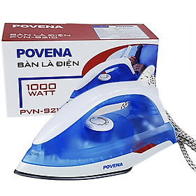 Hình ảnh Bàn ủi khô Povena 1000W Povena PVN-9210 mặt đế phủ chống dính, cảm biến nhiệt ngắt an toàn, màu ngẫu nhiên-Hàng chính hãng