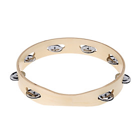 Chuông Lục Lạc Cầm Tay Vòng Gỗ TAMBOURINE (10 Inch)
