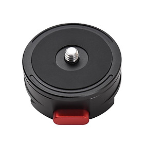 Round Quick Release Plate Tripod QR Plate Camera Mount Adapter Quick Setup Aluminum Alloy with 1/4 Inch Screw for DSLR Mirrorless Camera Tripod Gimbal Stabilizer