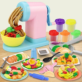 Đồ chơi Bộ đất nặn Máy làm Bún, làm mỳ: đã gồm 5 hộp đất nặn