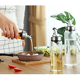 Combo 3 chai đựng nước chấm có vòi 180ml - đựng dầu ăn, nước mắm, nước tương, giấm, sữa, cocktail pha chế – công nghệ Dòng Chảy Liên Tục – Không đứt quãng, Không rò rỉ