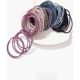 Sét 100 dây buộc tóc mix nhiều mầu có túi đựng HD32