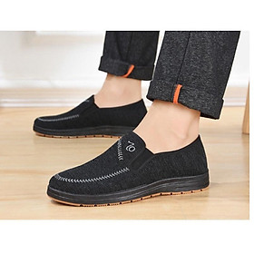 Giày Lười vải Nam S048 , Slip on nam vải chất liệu vải SIÊU MỊN MỀM MẠI ,Đế Cao su đi êm chân , Mẫu mới