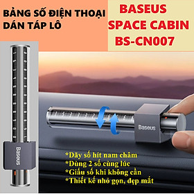 Bảng số nam châm 2 mặt dán táp lô xe hơi vỏ trong dùng cho 2 số Baseus Space Cabin BS-CN007 _ Hàng chính hãng