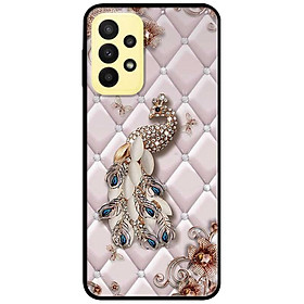 Ốp lưng dành cho Samsung A13 4G mẫu Chim Công Nền Da