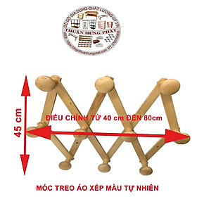 Mua Móc Treo Quần Áo Gỗ Beech 10 Núm Cao Cấp - Đặc Biệt Loại xếp có thể điều chỉnh chiều ngang dai ngắn tùy ý