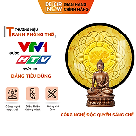 Đèn Hào Quang Phật In Tranh Trúc Chỉ DECORNOW 30,40 cm, Trang Trí Ban Thờ, Hào Quang Trúc Chỉ MANDALA DCN-TC48