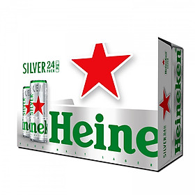 Thùng 24 lon cao Heineken Silver (mới) (330ml/lon)