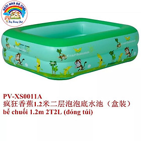 Mua Bể bơi hình chữ nhật 1m2 loại dày  2 tầng IOIIOIC. Kích thước phao:120*85*35 cm