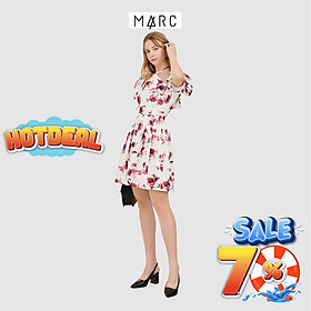 Đầm nữ MARC FASHION cổ yếm tay nhấn smocking