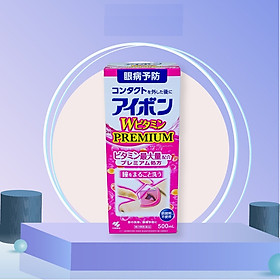 Nước rửa mắt Eyebon W Vitamin Kobayashi Nhật Bản 500ml(Tặng kèm 1 miếng mặt nạ nén)