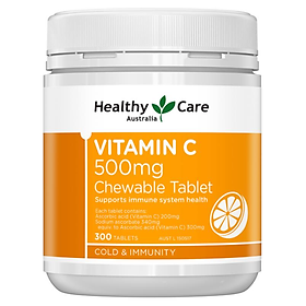 Healthy Care Vitamin C 500mg Chewable  Tablet 500 Tablets Dietary Supplement - tăng cường sức đề kháng