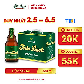 Bia Trúc Bạch IPA Craft - Hộp 6 chai 330ml