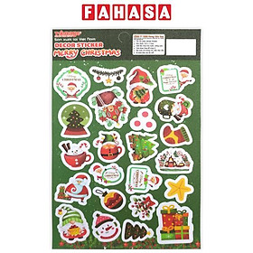 Bộ Sticker Kim Tuyến Merry Christmas - Teenage KT-01 (5 Tờ)