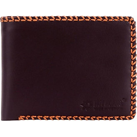 Bóp nam Huy Hoàng đan viền màu nâu HT2136