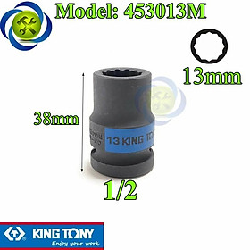 Mua Tuýp 13mm 1/2 Kingtony 453013M loại ngắn 12 cạnh màu đen