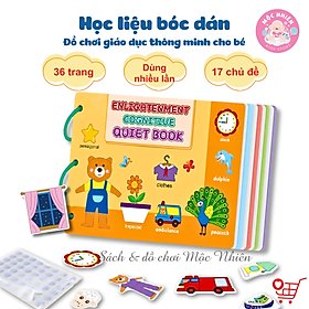 Bộ bóc dán thông minh cho bé 17 chủ đề (loại cao cấp), dùng nhiều lần, giúp bé vừa chơi, vừa học tiếng Anh