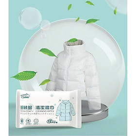 Mua Gói 12 miếng khăn ướt làm sạch áo khoác dính bẩn  ẩm mốc không cần giặt