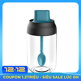 Hũ Thủy Tinh Đựng Gia Vị, Dầu Ăn, Mật Ong JIMMEAL 250ml Cao Cấp (Nắp Xanh)