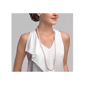 Chuỗi Đeo Cổ Ngọc Trai Nước Ngọt 8 Ly Dài 80 cm Thanh Lịch - Trường Thịnh Ngọc Trai
