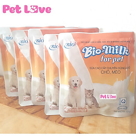 Bộ 5 gói sữa dinh dưỡng cho chó mèo Bio milk for pet