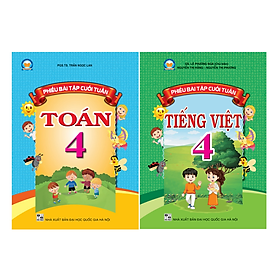 Sách Combo Phiếu bài tập cuối tuần Toán + Tiếng Việt 4 Kết Nối
