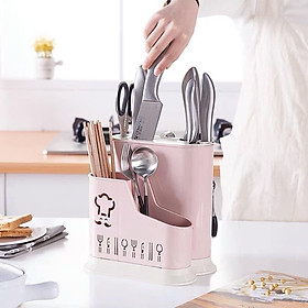 Mua Ống đựng đũa thìa dĩa đa năng nhựa dày kèm khay cắm dao kéo    Gửi Màu Ngẫu Nhiên  