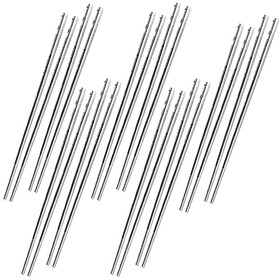 Bộ 10 đôi đũa ăn inox 316 hoa văn chống trơn trượt Gu Me Hàn Quốc GM-D1882 - An Toàn Cho Sức Khỏe