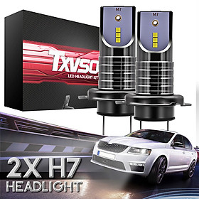 2pcs/set (H7-6000K-All in one) 110W IP68 Car LED Front Left Right Hi/Lo Beam Headlight DRL Turn Signal Fog Light Driving Light Bulb Conversion Kit 30000LM DC9-32V-WHITE