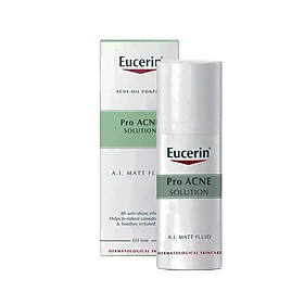 Kem Kiểm Soát Dầu cho Da Mụn Eucerin ProACNE Solution Matt Fluid (50 ml)