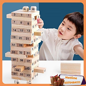 Bộ Trò Chơi Rút Gỗ 54 Thanh Wiss Toy Cho Bé Phát Triển Trí Tuệgng - Hàng Loại 1