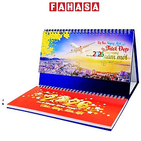 Lịch Để Bàn 2 Lò Xo - Việt Nam Ngày Mới Tươi Đẹp - NST 72B