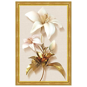 Tranh treo tường trên nền canvas hoa Ly lãng mạng trang trí phòng khách và phòng ngủ nhiều kích cỡ Tipo_0129a
