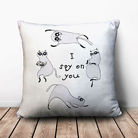 Gối Vuông Chồn Hôi I Spy On You GVAA060 (36 x 36 cm)