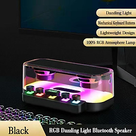 Loa Bluetooth chơi game mới RGB Máy tính Soundbar 3D Cột không dây Subwofer Center âm nhạc Subwater Color: Black