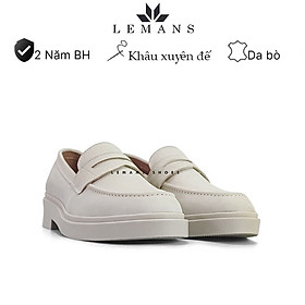 Giày Loafer da Nubuck Tan LEMANS PL01N, đế tan hạt kim cương tăng cao 4cm khuôn độc quyền Bảo hành 24 tháng - Da Nubuck Tan - 40
