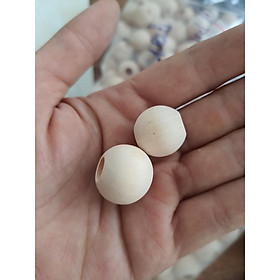 Hạt gỗ mộc size 16mm , phụ kiện handmade macrame