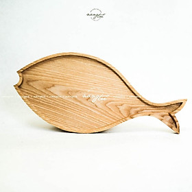 Mua Khay gỗ hình cá- khay gỗ tự nhiên(40x19cm)