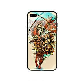 Ốp lưng kính cường lực cho điện thoại Iphone 7 Plus / 8 Plus - Tiger 05