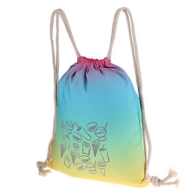 Reflective Drawstring Backpack Bag for Gym Sport Swimming Cycling Travel - Various Colors