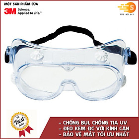 Mua Kính bảo hộ mắt chuyên dụng chống hóa chất  bụi và chống tia UV 3M 334-40660