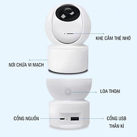 Mua Camera Wifi Quan Sát 360 Độ FHD 1080P - Xoay Theo Chuyển Động - Đàm Thoại 2 Chiều - Góc Nhìn Rộng - dùng app Carecam Pro