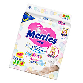 Tã/bỉm dán Merries size S - 82 + 6 miếng (Cho bé 4-8kg)
