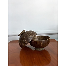Chén gáo dừa đường kính 11-13cm, sản phẩm tự nhiên thân thiện môi trường- mayhong garden